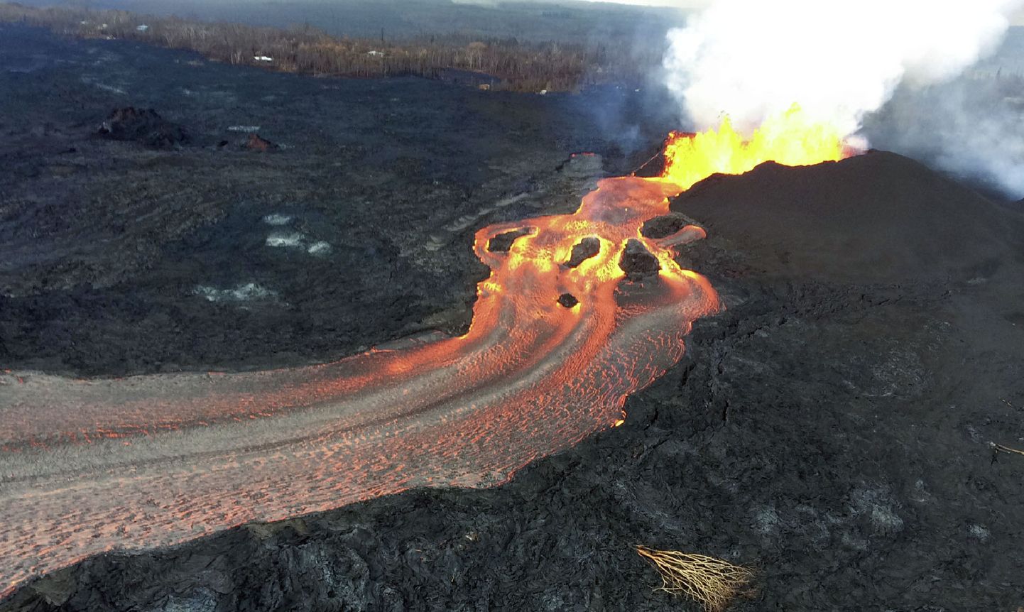 Kilauea vulkaani purse Hawaii'l.