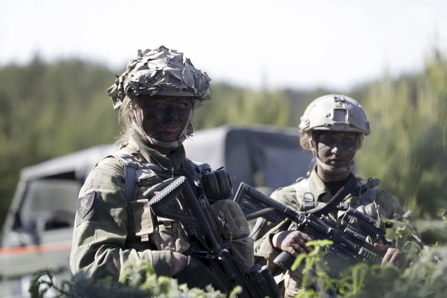 Norra sõjaväelased manöövritel Lätis.
