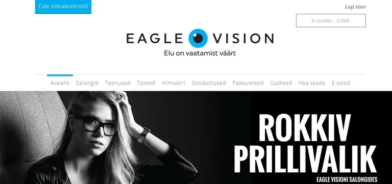 Optikakaupluste keti Eagle Vision internetileht