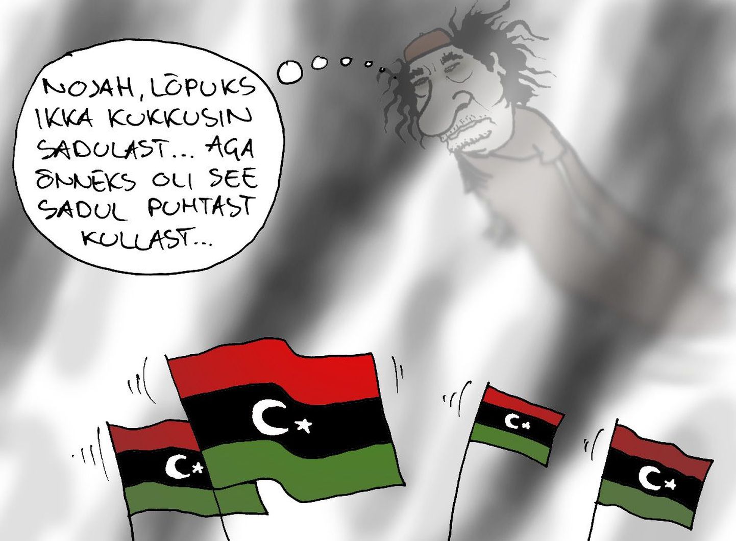 Gaddafi kukkus sadulast.