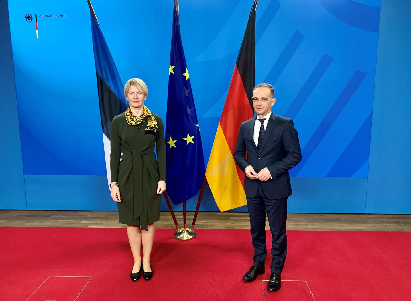 Eesti välisminister Eva-Maria Liimets ja Saksamaa välisminister Heiko Maas.