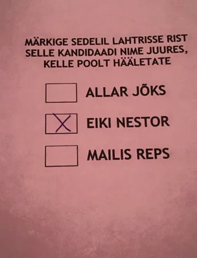 Üks neist, kes postitas foto oma hääletussedelist, oli Aivar Sõerd.