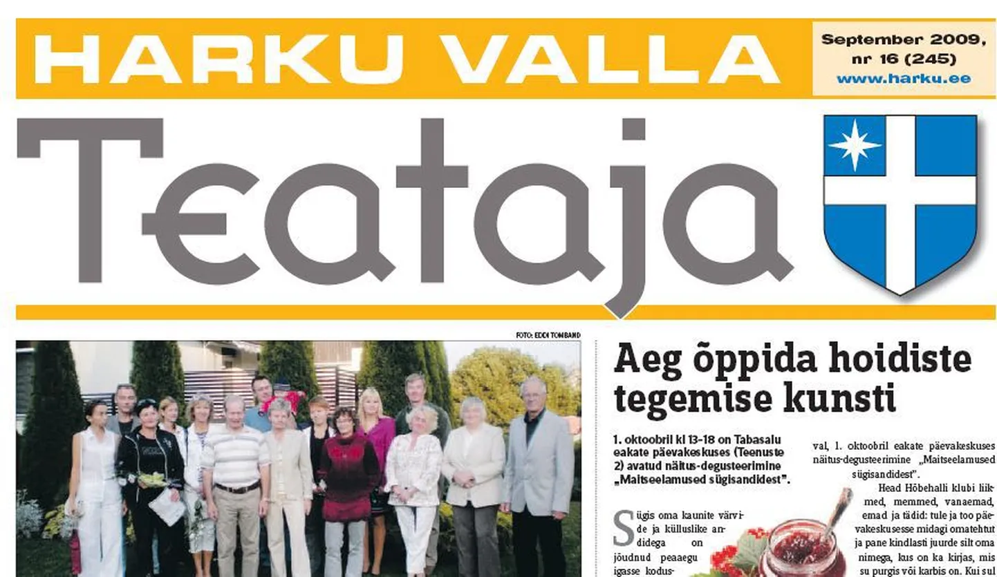 Väljavõte Harku valla Teatajast.