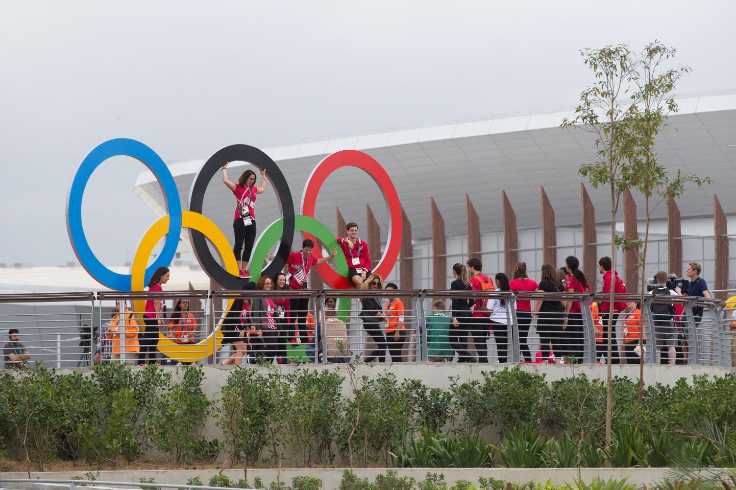 Sportlased kasutavad olümpiaparki agaralt fotosessioonideks.