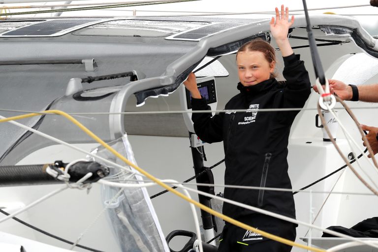 Greta Thunberg seilas üle Atlandi New Yorki ÜRO kliimakonverentsile.