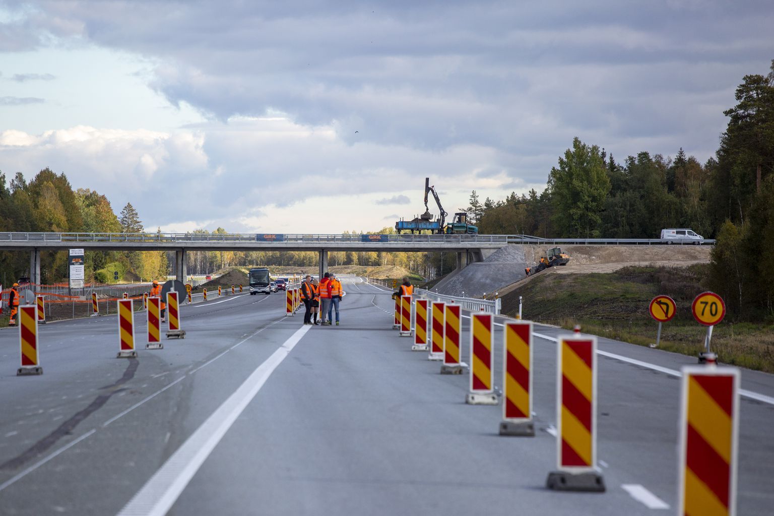 Таллинн-Тартуское шоссе, участок новой дороги в Выыбу.