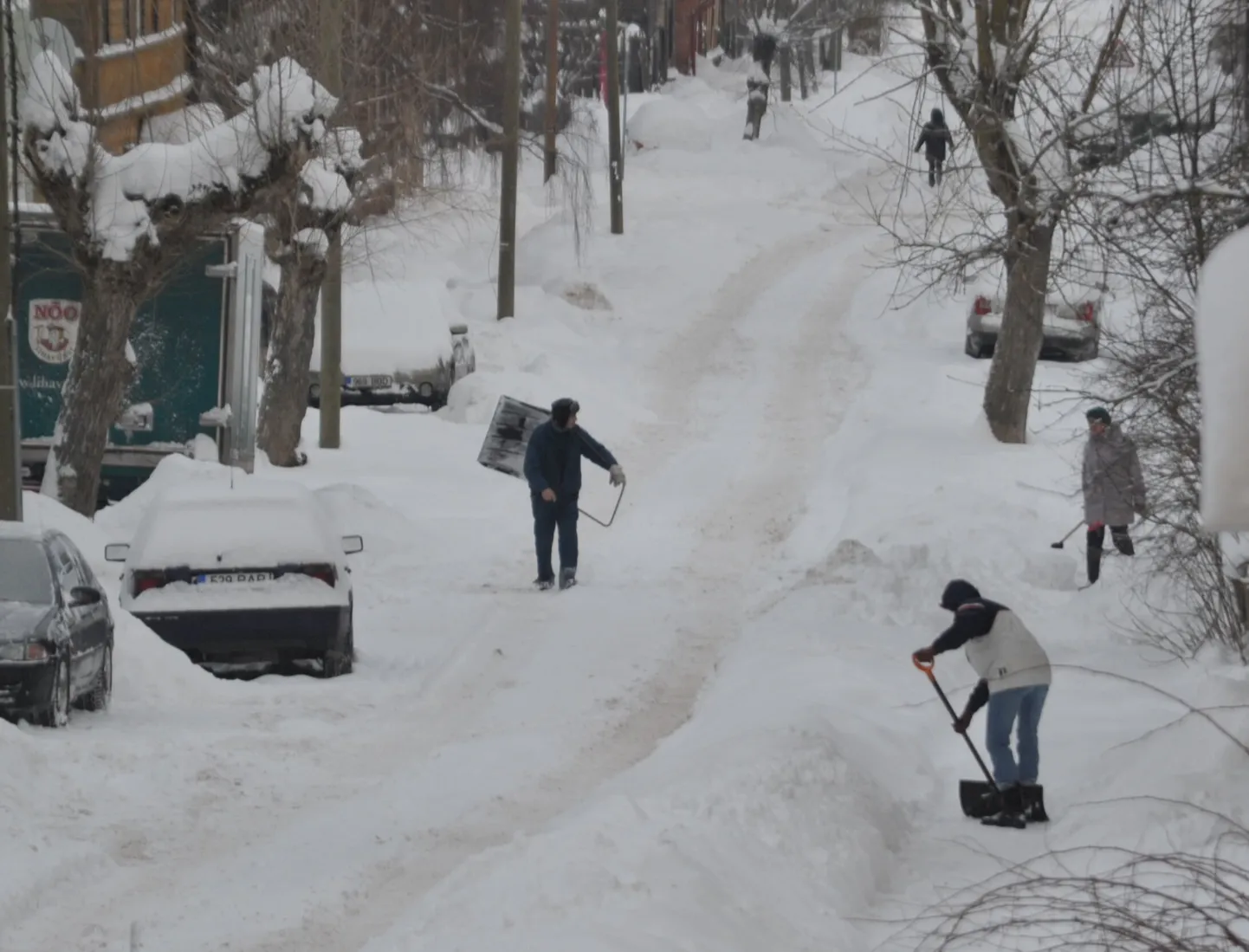 Lumekoristus Tartus - labidameeste kokkutulek Supilinnas Marja tänaval.
