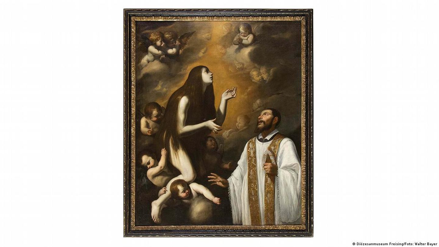 JUMALIKKUS vs. MAISUS: Itaalia barokiajastu kunstniku Andrea Vaccaro maal “Maarja Magdaleena ja püha Cajetan Thienest” (u 1640) on üks näituse eksponaatidest.