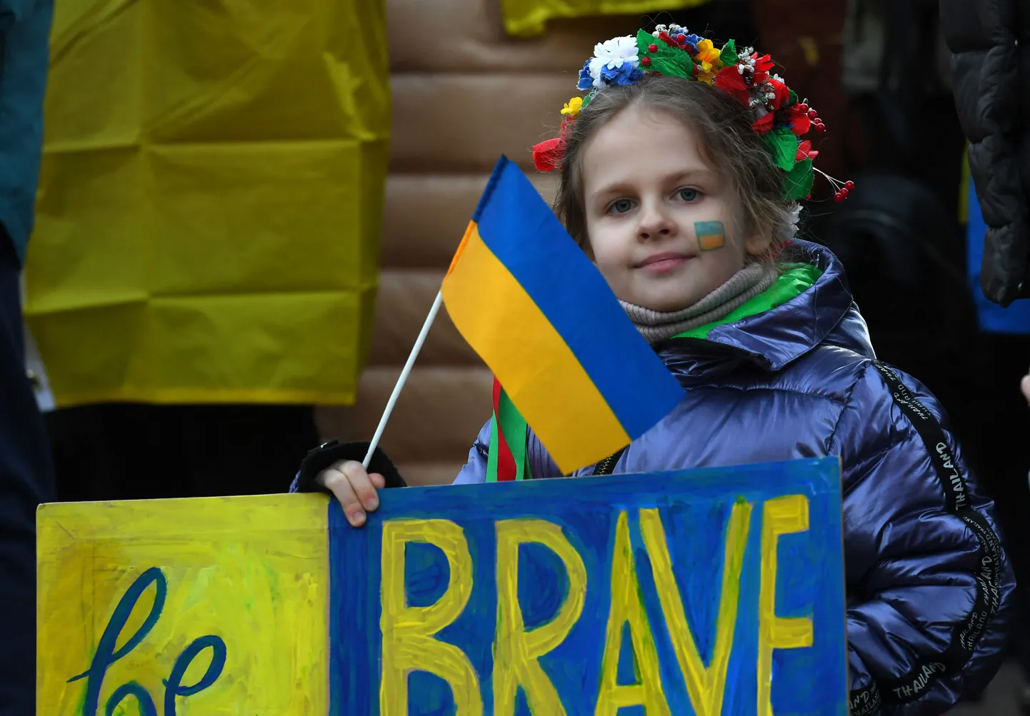 Девочка на проукраинской акции
