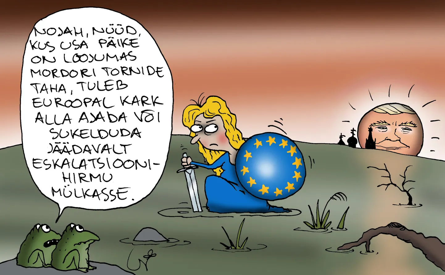 Urmas Nemvalts joonistab.