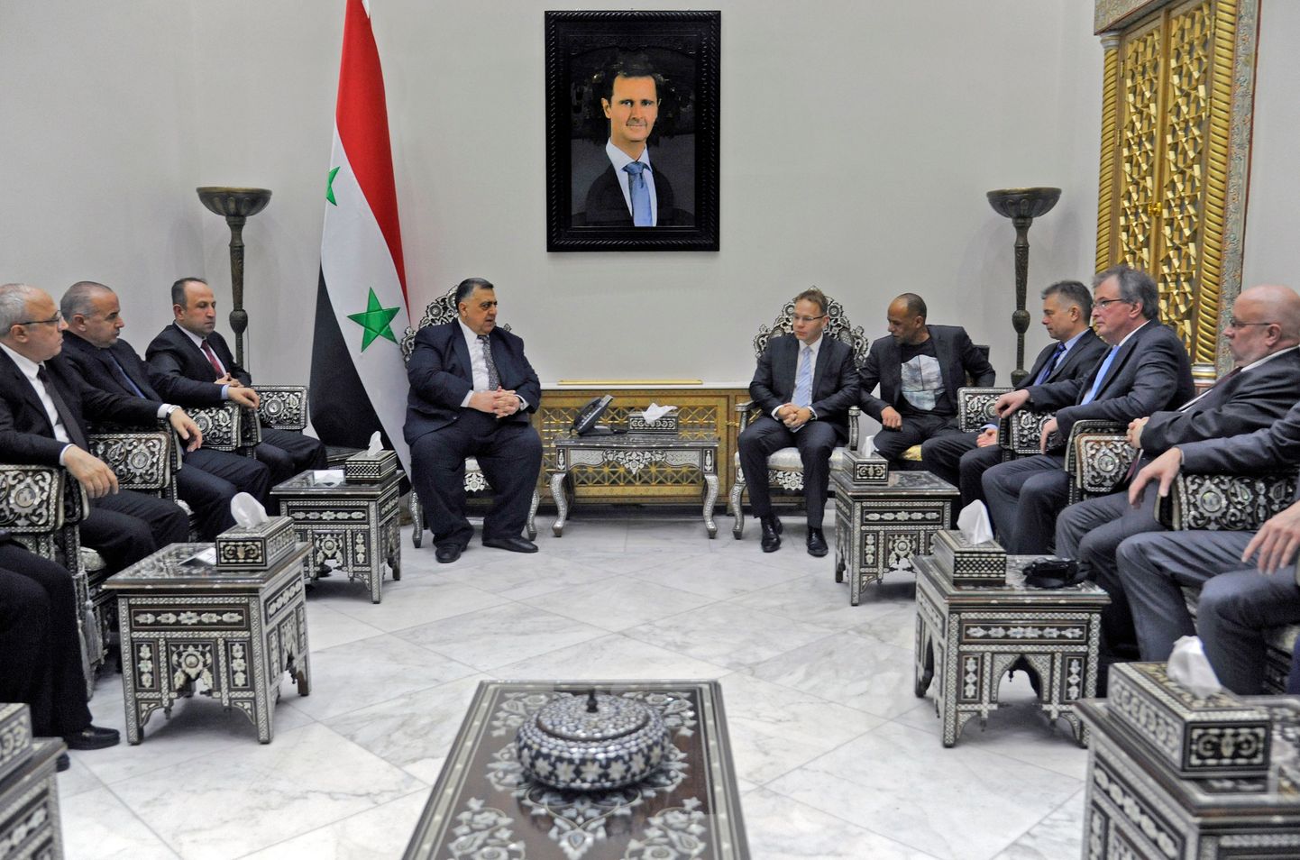 Süüria valitsuse esindajate kohtumine AfD poliitikutega.