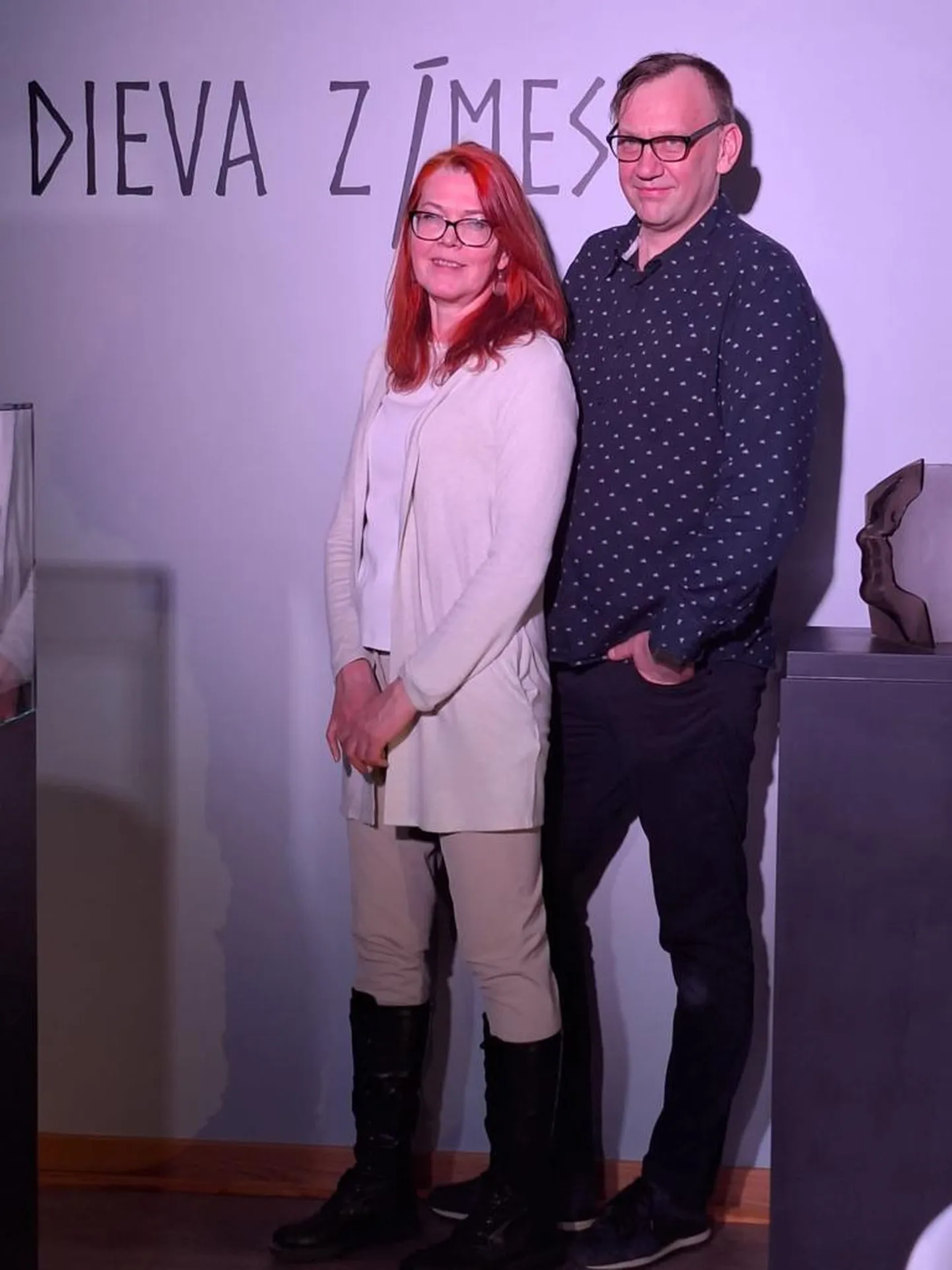 Mākslinieki Vineta Groza un Valdis Putniņš.
