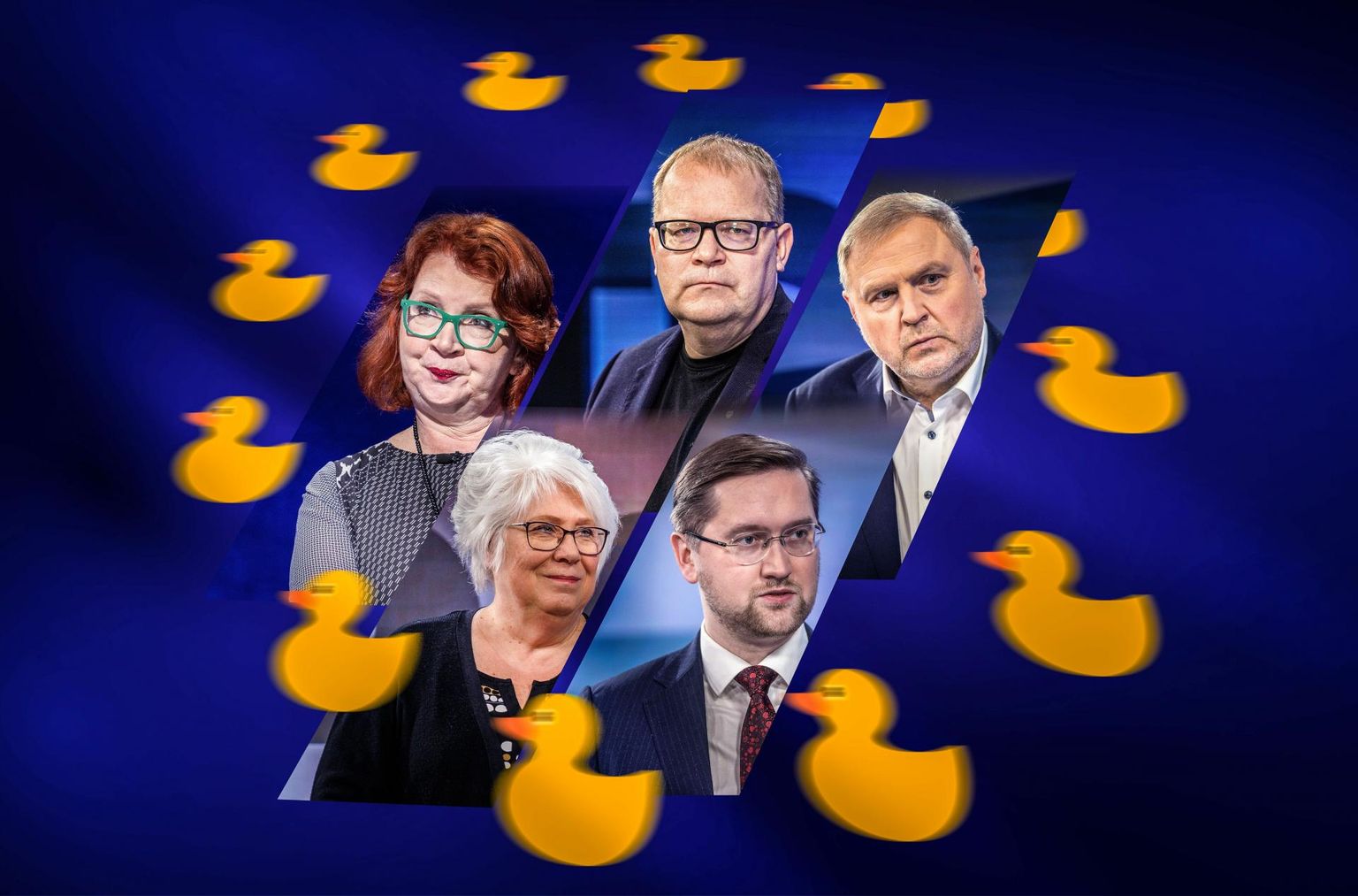 Peibutus­pardid riigikogu valimistel: Yana Toom, Marina Kaljurand, Urmas Paet, Jaak Madison, Riho Terras.