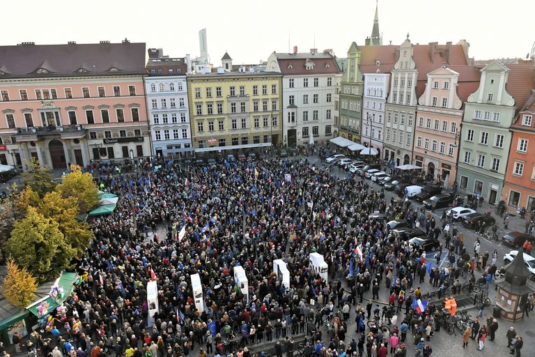 Meeleavaldajad Krakowis.