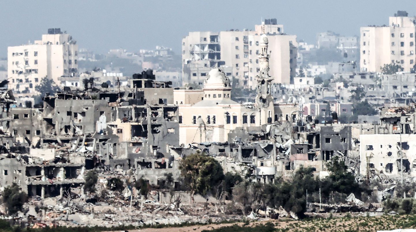 Разрушенные здания на севере сектора Газа.