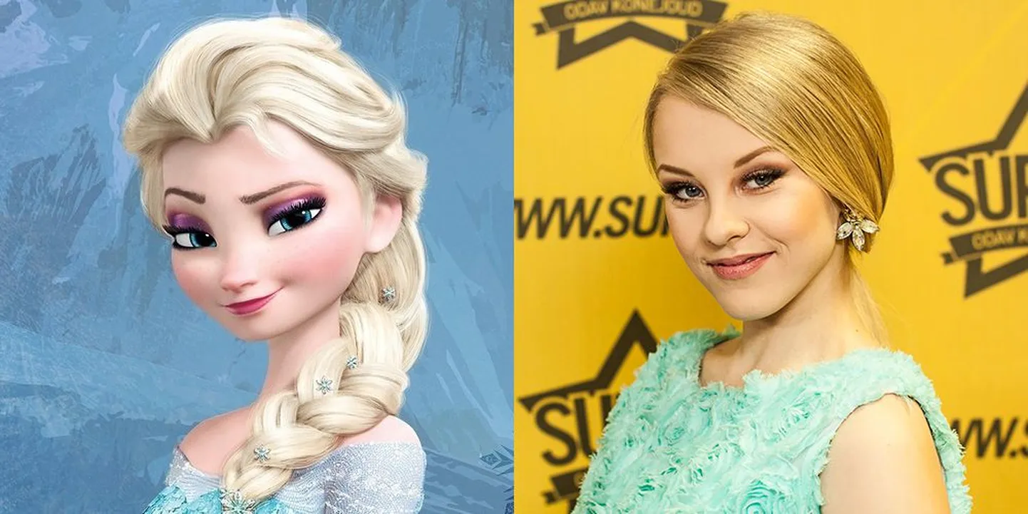 «Eesti otsib superstaari» finalisti Jana Liisa Johannsoni ja multikastaari printsess Elsa vahel on imepärane sarnasus