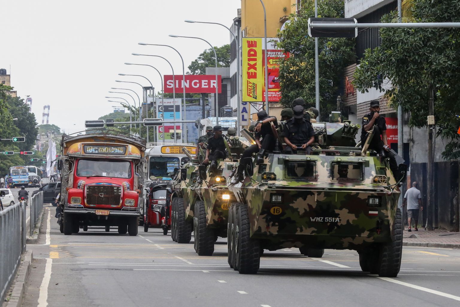 Sõjaväe patrull Sri Lanka pealinnas Colombos. 14. mai 2022.