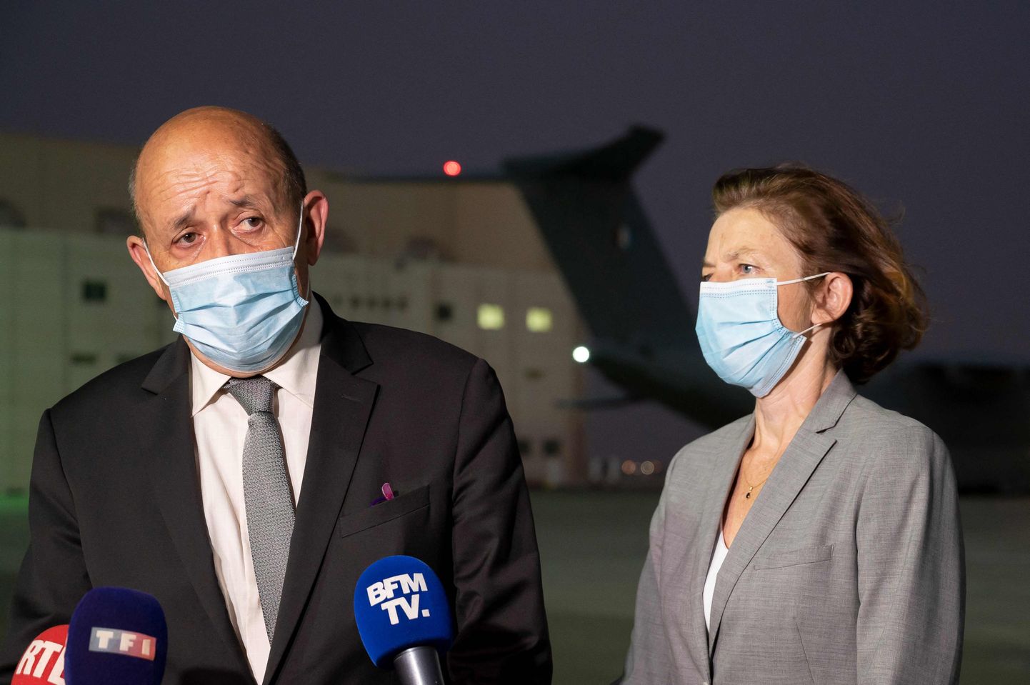 Prantsuse välisminister Jean-Yves Le Drian ja kaitseminister Florence Parly.