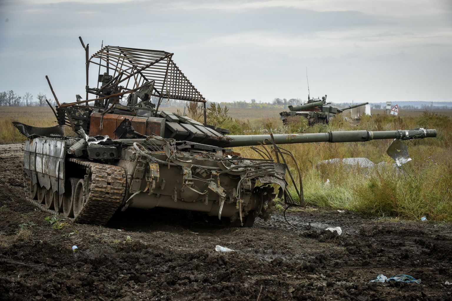 Hävitatud Vene tankid Harkivis.
