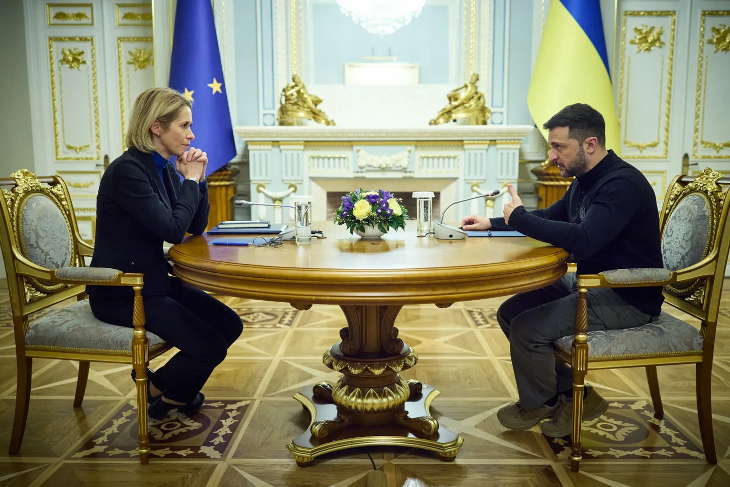Кая Каллас и Владимир Зеленский в Киеве.