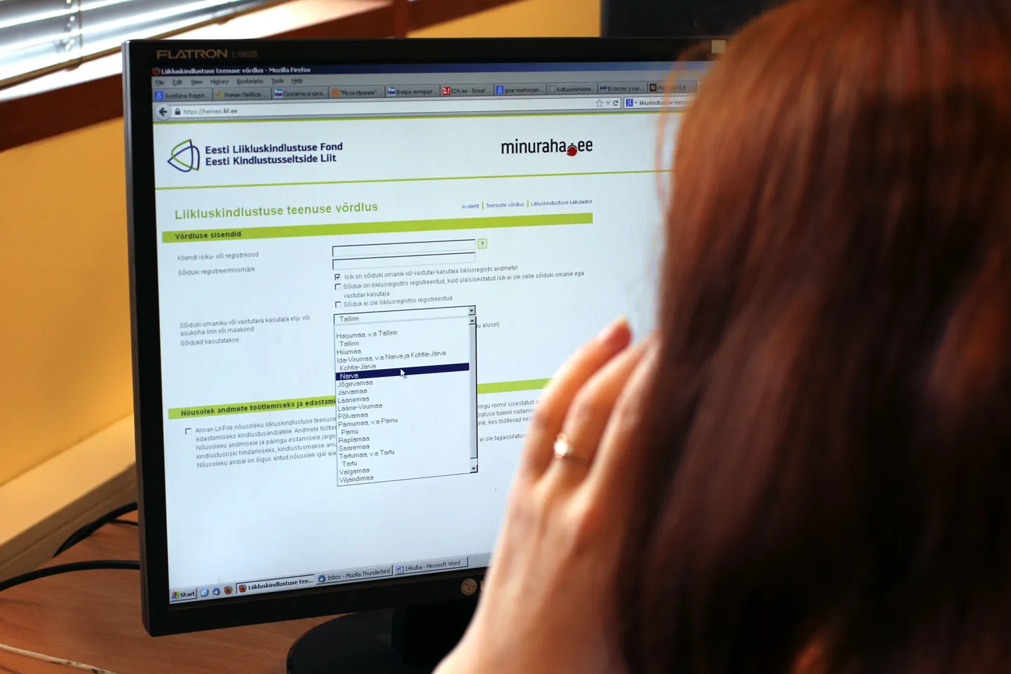 Liikluskindlustuse teenuse võrdlus LKFi lehel