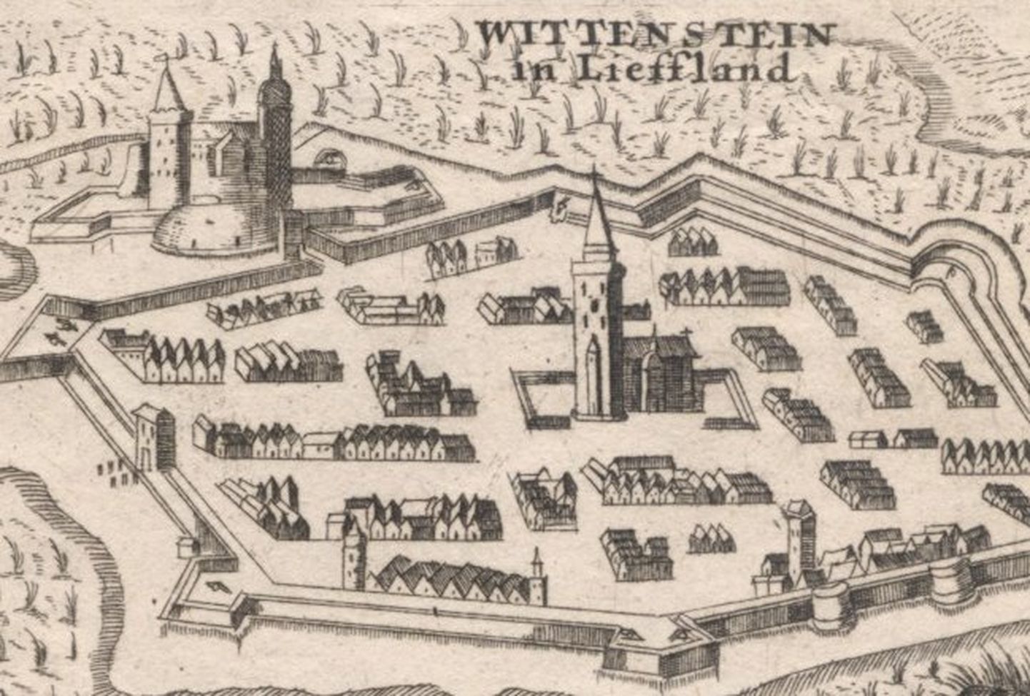 Paide linn ja linnus on kujutatud Friedrich van Hulseni vasegravüüril, mis ilmus 1632. aastal ilmunud teosest "Inventarium Sueciae". Selleks ajaks sõdades tõsiselt kannatada saanud Paide eemaldati kindluste nimistust 1636, aastal