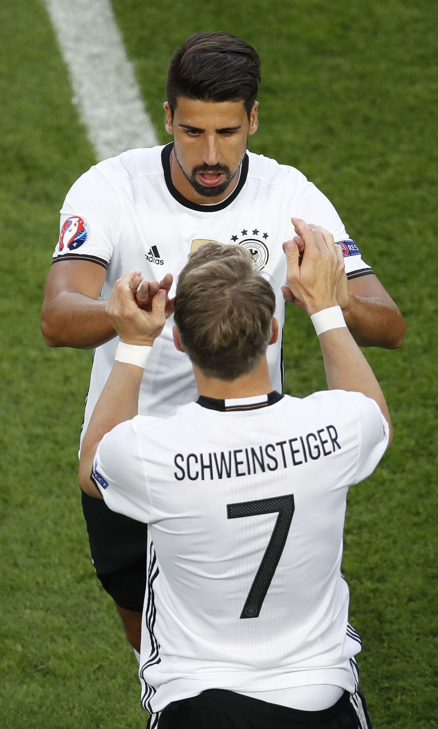 Sami Khedira ja Bastian Schweinsteiger.
