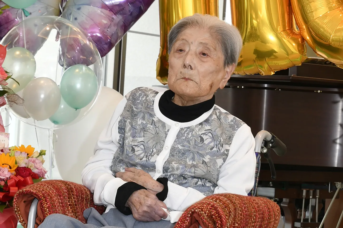 Maailma vanim inimene, jaapanlanna Tomiko Itooka tähistamas oma 116. sünnipäeva. 23. mai 2024.