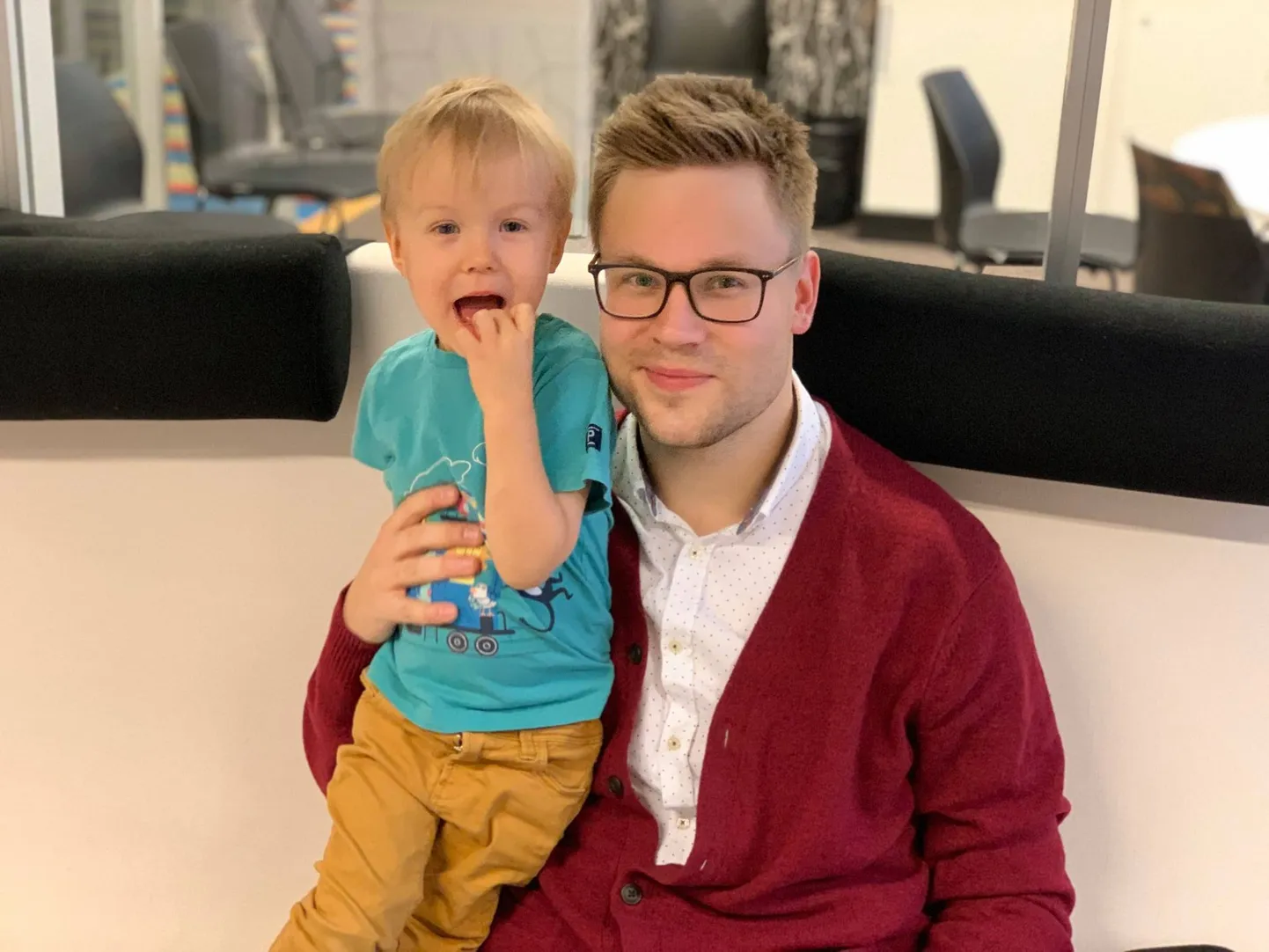 Indrek Ventmann koos pojaga