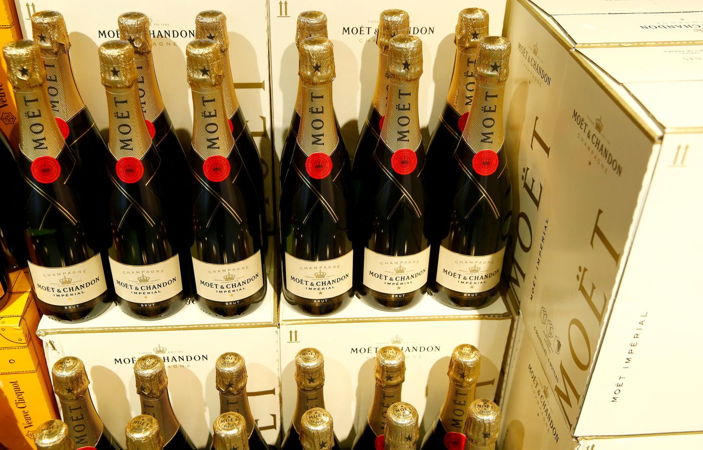 Prantsuse Moët & Chandon šampanja pudelid.