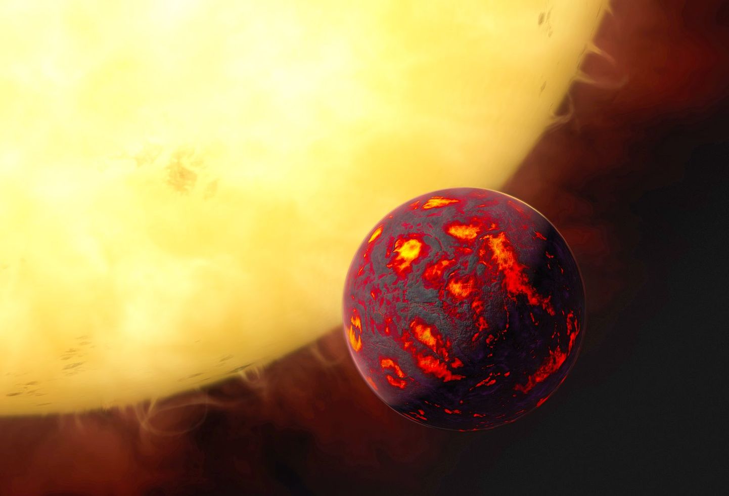 Kunstniku nägemus eksoplaneedist 55 Cancri e.