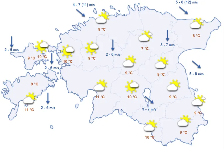 Ilm esmaspäeval