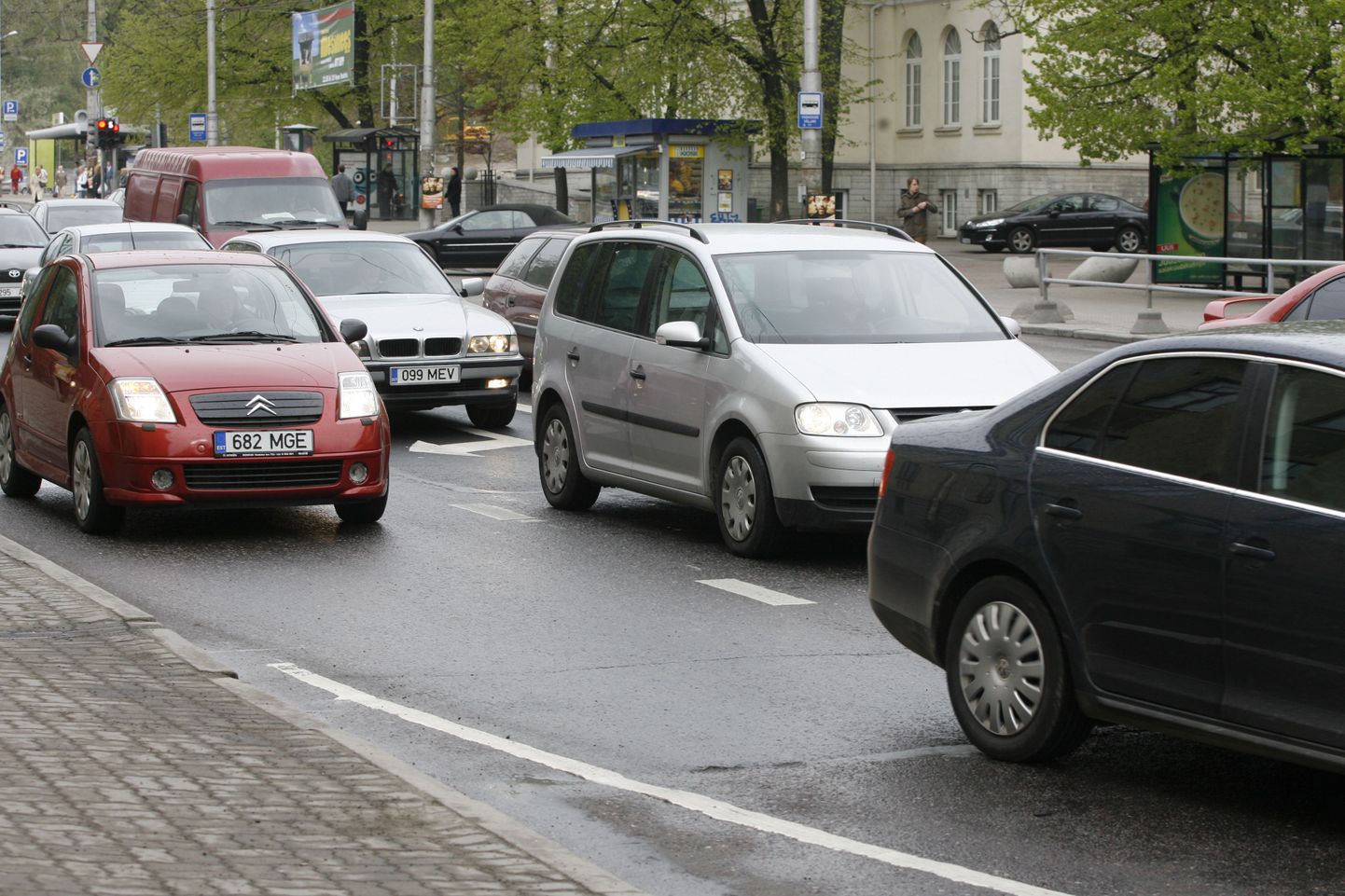 Liiklus Tallinna kesklinnas.