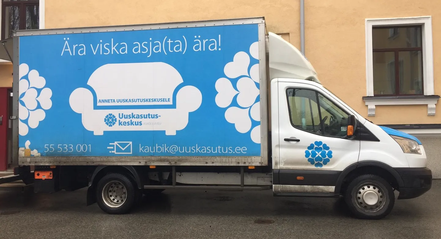 Uuskasutuskeskuse kaubikusse saab anda kodus üleliigseks muutunud, kuid jätkuvalt heas korras asju.