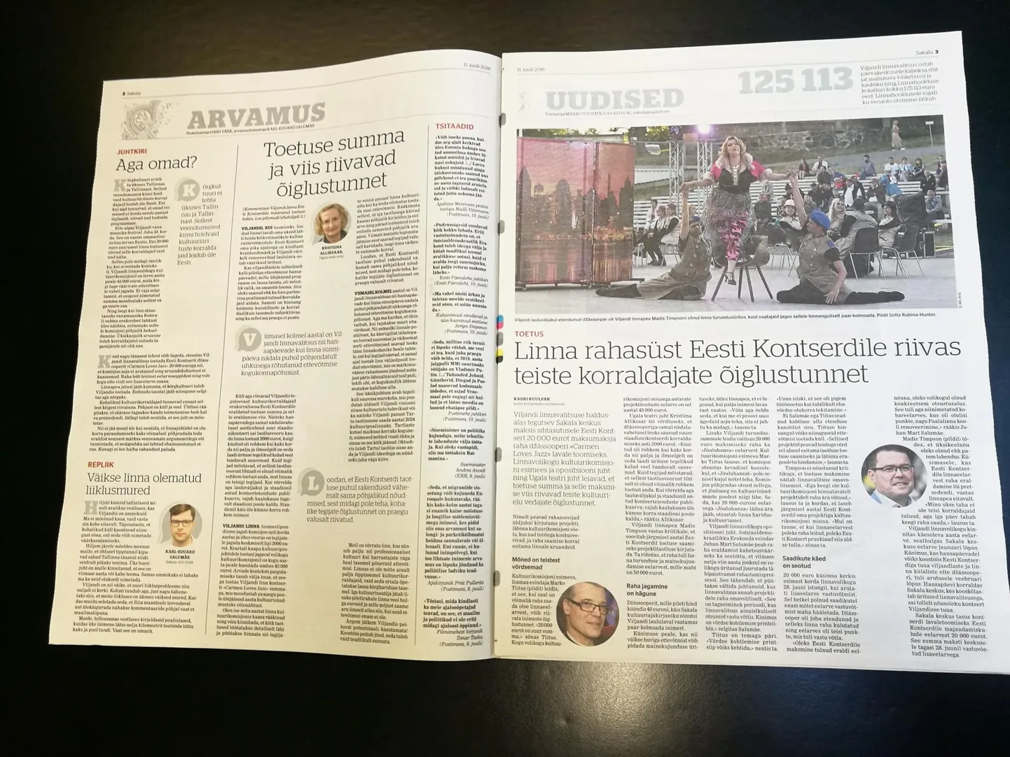 11. juuli Sakala teine ja kolmas lehekülg