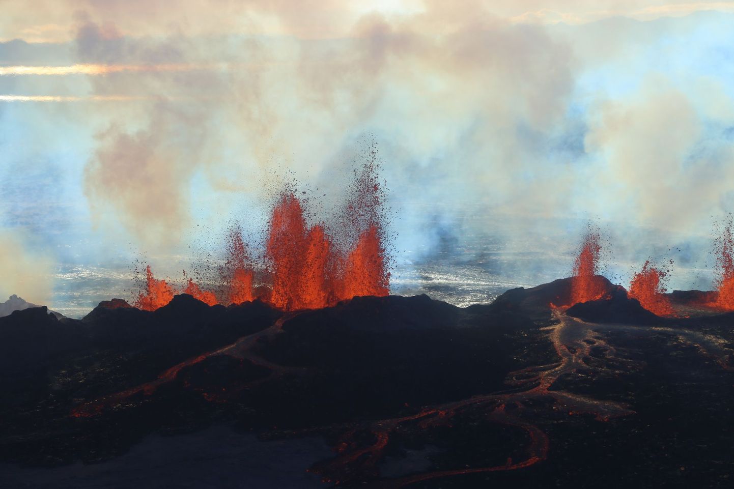 Извержение вулкана Бардарбунга.