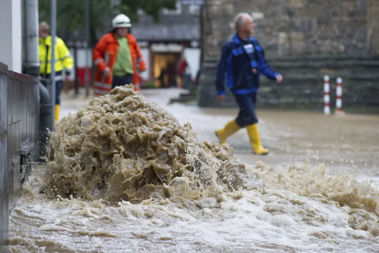 Üleujutused Goslari vanalinnas. Foto: Swen Pfoertner/AP/Scanpix