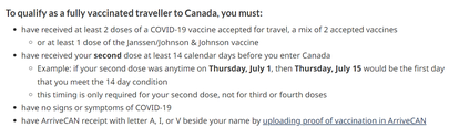 Kanada nõuab rahvusvahelistelt külastajatelt vaktsineeritust kahe doosiga, kuid ka üks doos Jansseni vaktsiini on okei.
