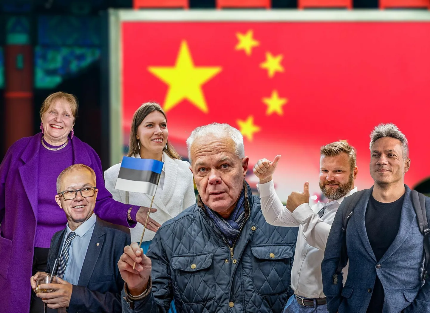 Pictured: Members of the Estonia-China parliamentary friendship group Helmen Kütt, Mart Maastik, Anastassia Kovalenko-Kõlvart, Toomas Kivimägi, Lauri Laats and Andrei Korobeinik.