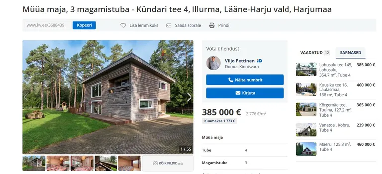 Tauri Olesk pani oma maja müüki.