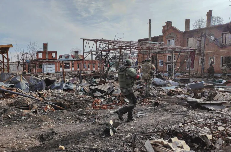 Российские военные в Судже, Курская область