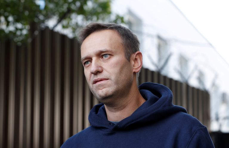 Venemaa opositsioonijuht Aleksei Navalnõi 23. augustil 2019 Moskvas, kui ta kinnipidamisasutusest vabastati.