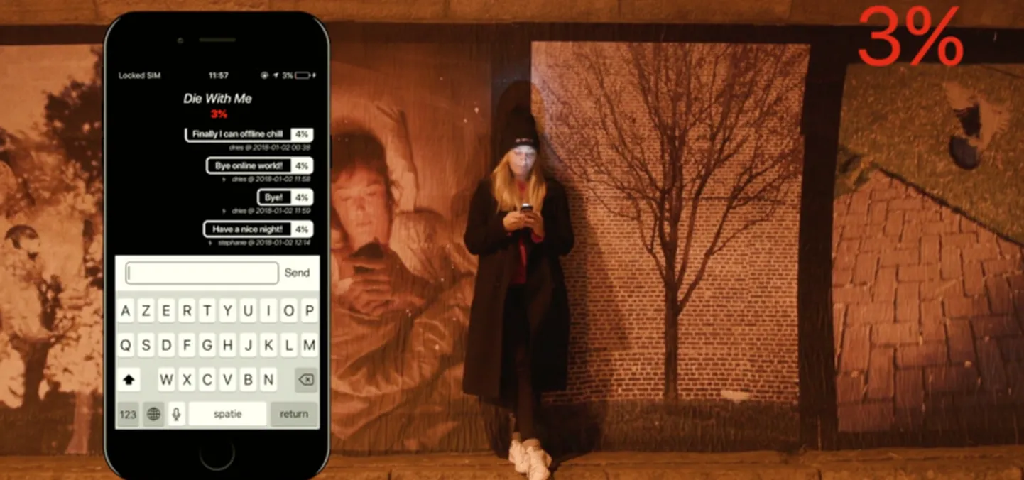 "Die with me" äpp sisustab telefoni aku viimased protsendid.