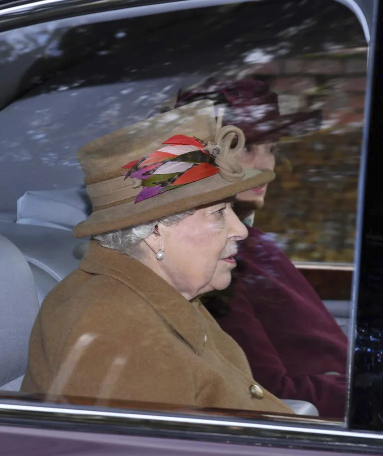 Kuninganna Elizabeth II kandmas kaamelikarva kostüümi 12. jaanuaril kirikusse minnes. Samas toonis kostüümi kandis Sussexi hertsoginna Meghan paar päeva varem, seega peetakse seda kuningannapoolseks toetusavalduseks.