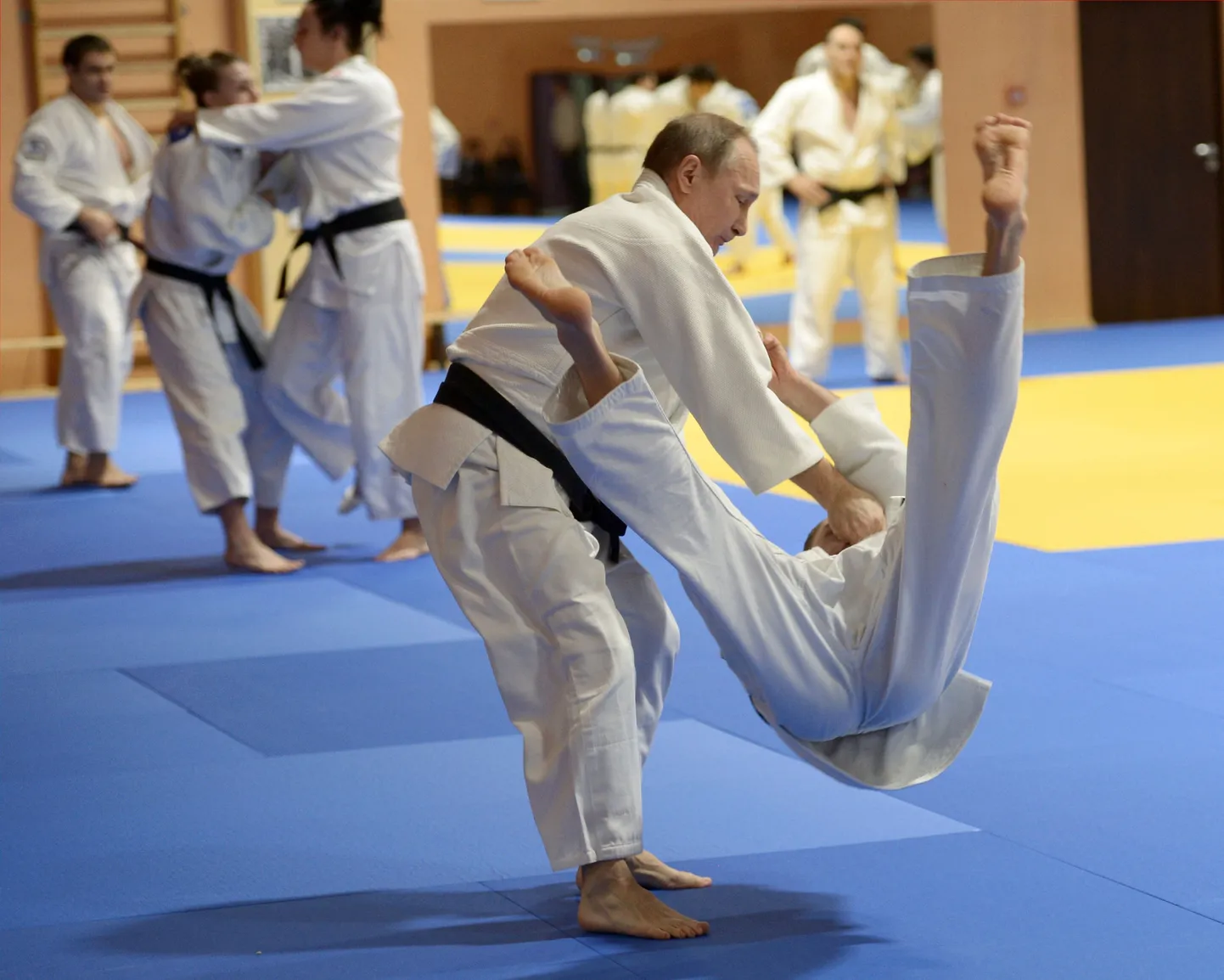 Vladimir Putin (vasakul) on tuntud judofänn ja tal on ka must vöö.