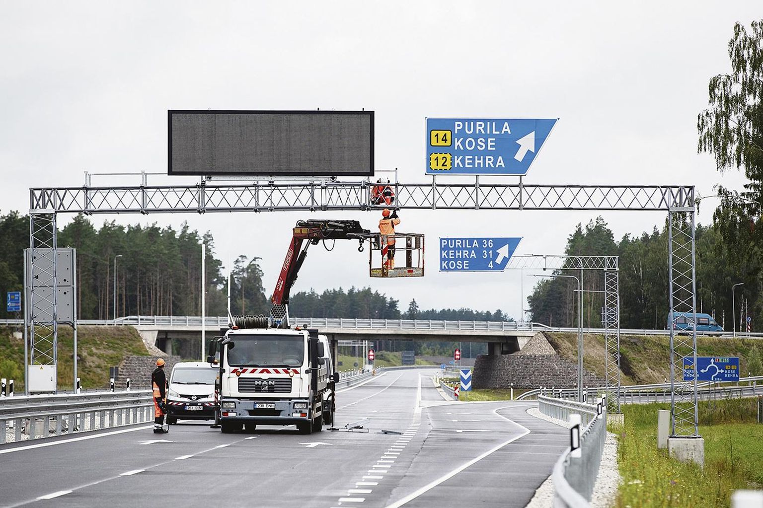 Четырехполосный отрезок дороги Козе-Выыбу шоссе Таллинн-Тарту.