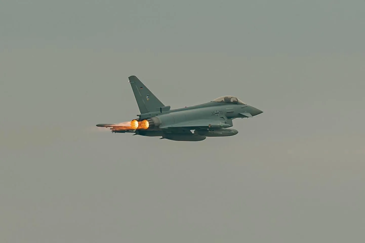 Sabiedroto iznīcinātāju ​"Eurofighter" zemie treniņlidojumi