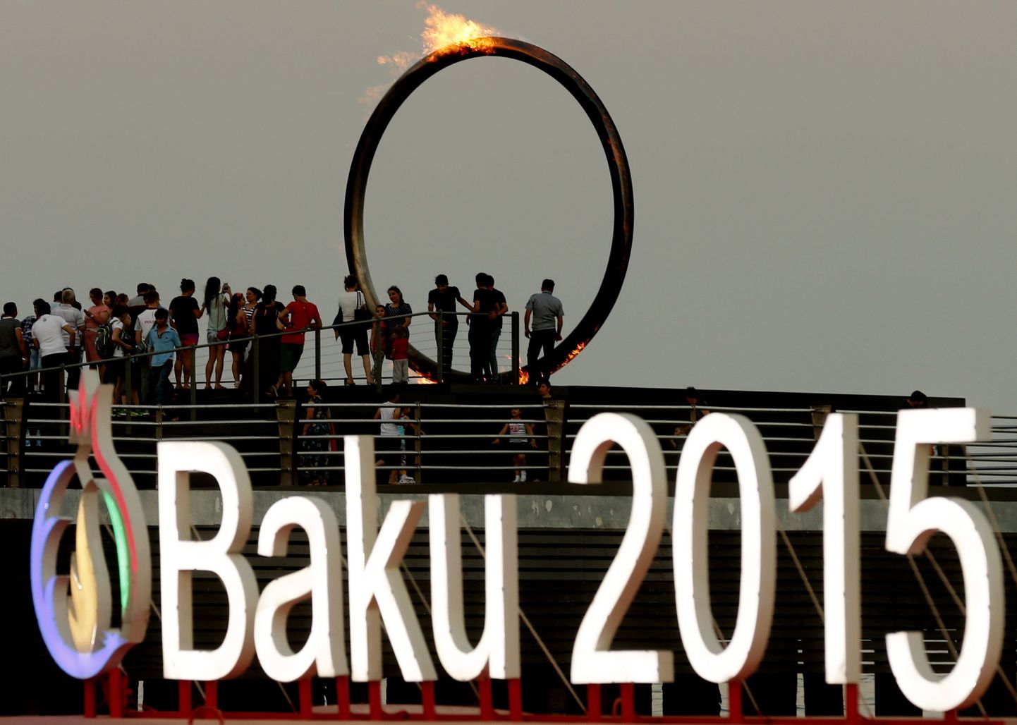 Факел Европейских игр в Баку.