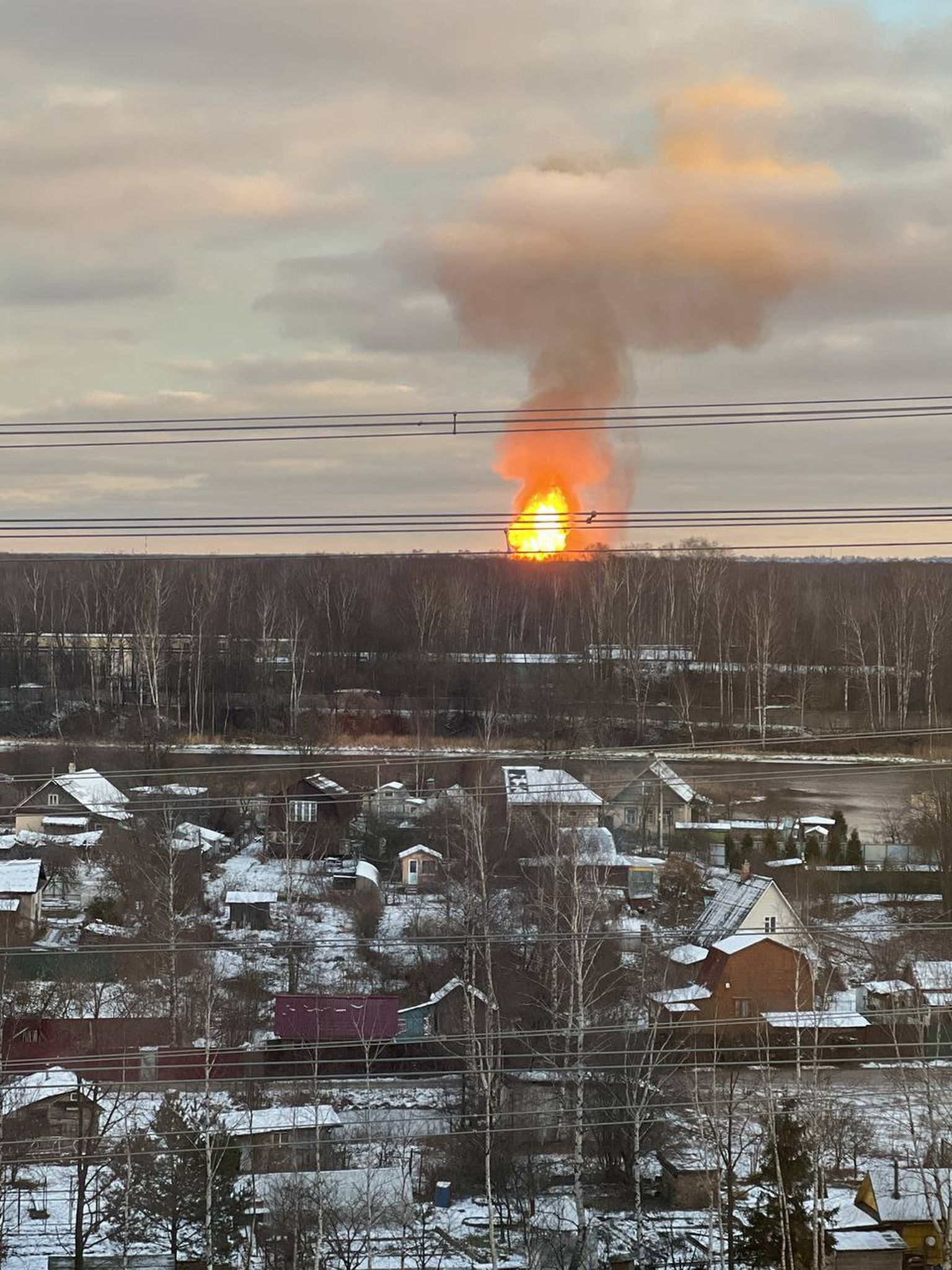 Взрыв и пожар на газопроводе