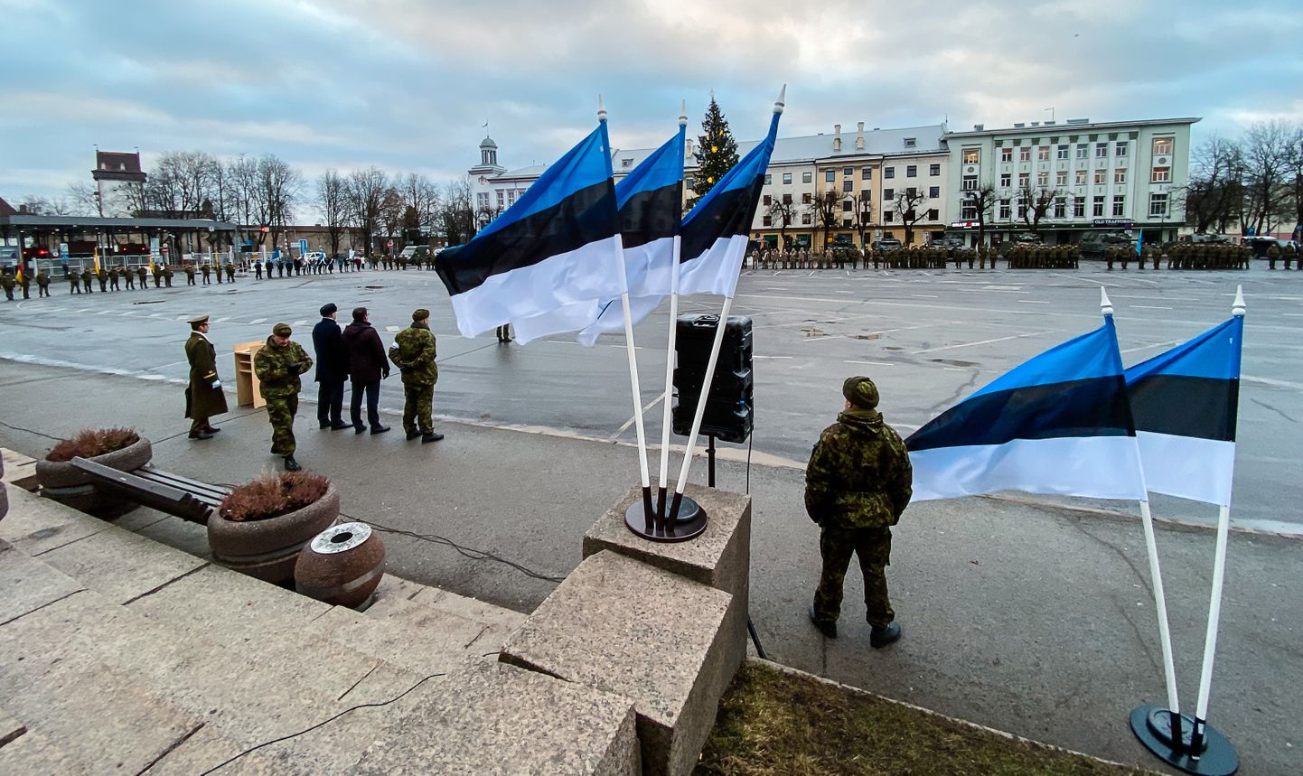Vabadussõja relvarahu aastapäeva tähistamine Narvas Peetri platsil on saanud traditsiooniks. See pilt on tehtud aasta tagasi toimunud tseremoonial.
